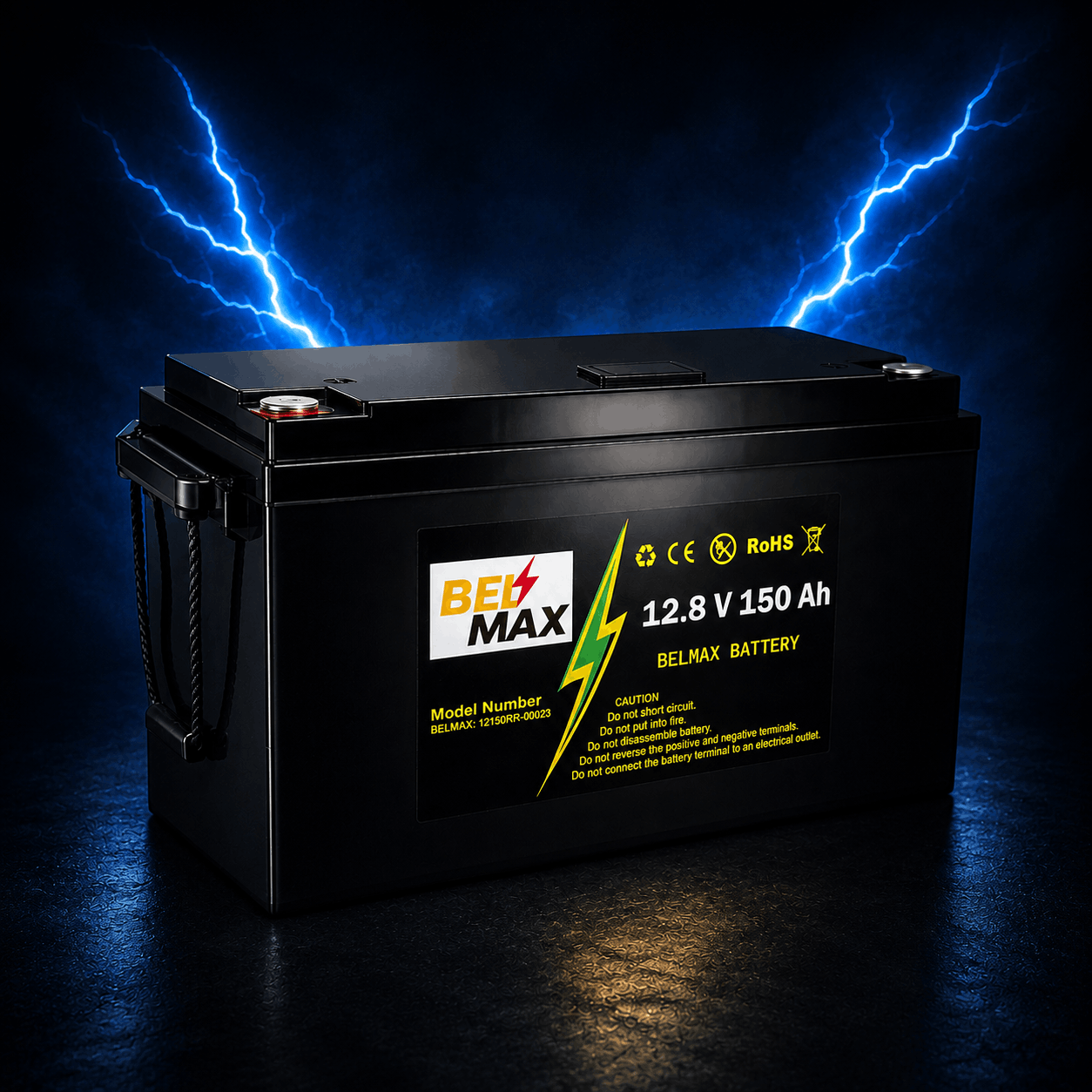 BELMAX 12.8V 150Ah/100Ah Rechargeable Lithium Battery